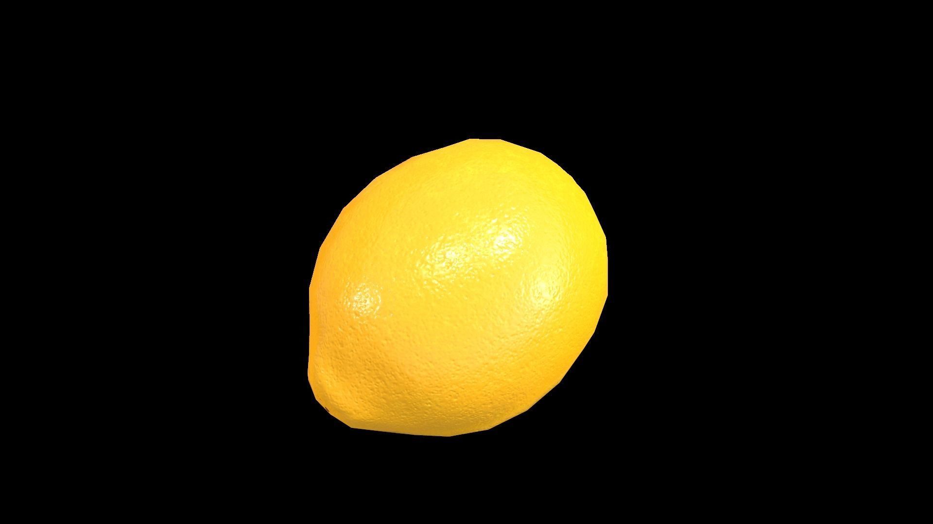 Lemon Low-poly 3D model_3