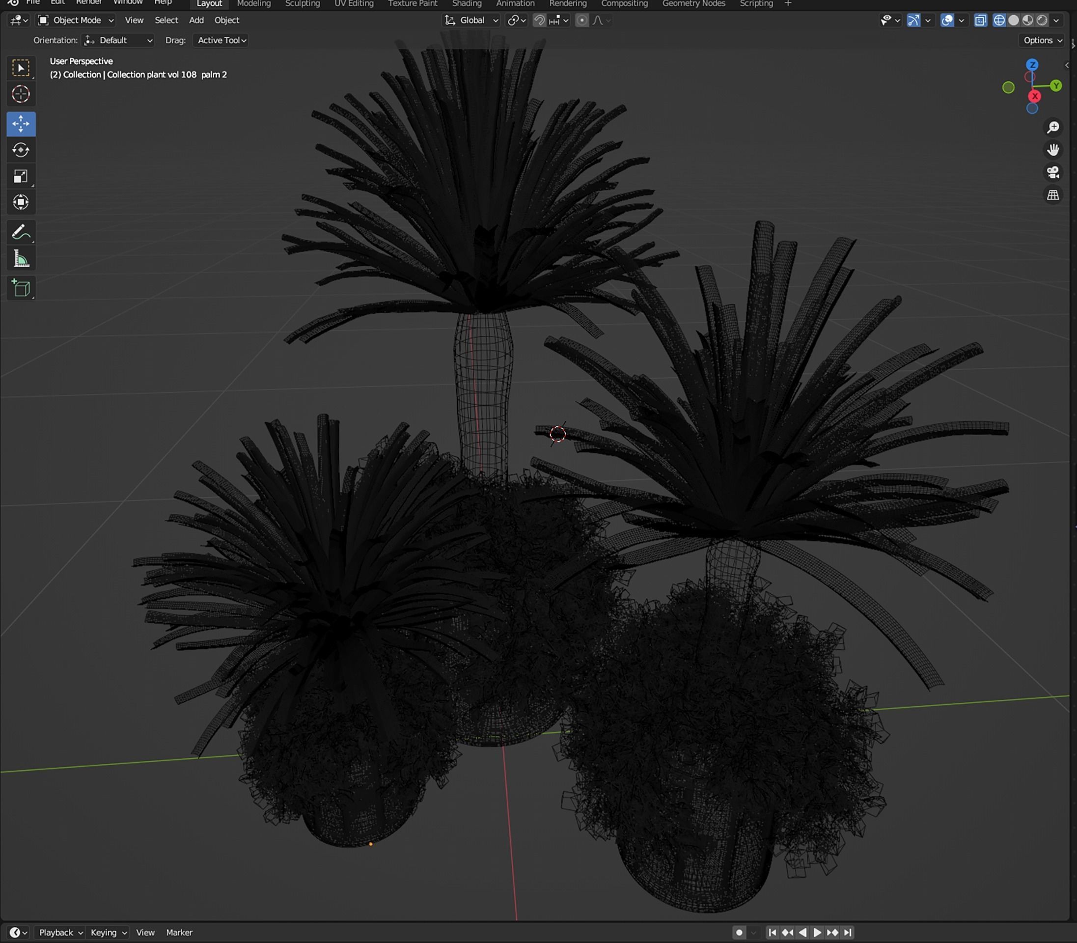 Collection plant vol 108 - blender model  3D model_7