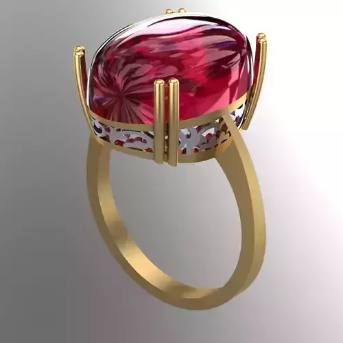 Ruby Stone Ring 3D print model