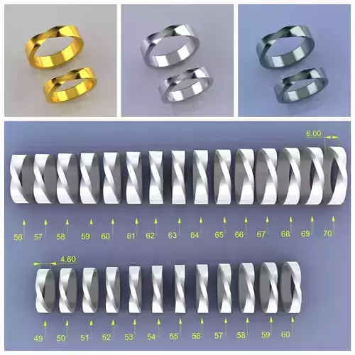 Collection of Mobius Wedding Rings