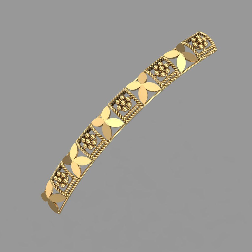 Traditional indian Banle for Women 3D print model 3D print model_8