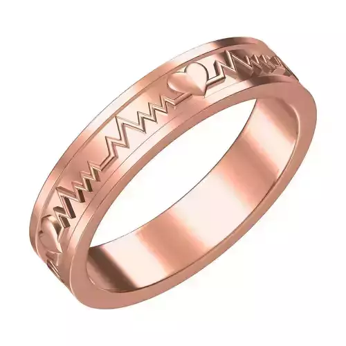 Beautiful Heart Beat Eternity Wedding Band
