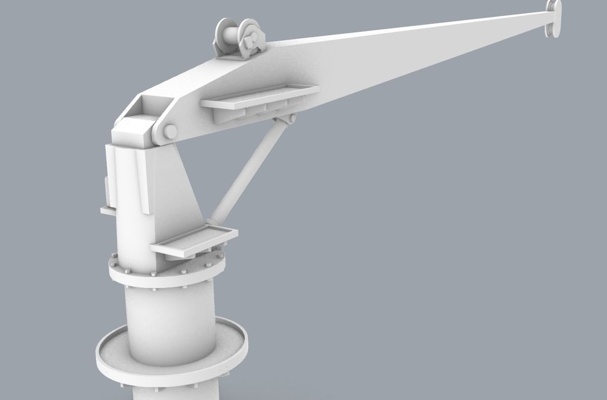 LNG Ships Deck Crane PM 3D print model_5