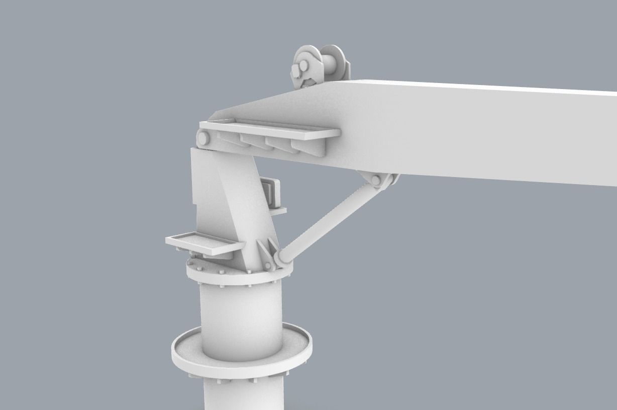 LNG Ships Deck Crane PM 3D print model_6