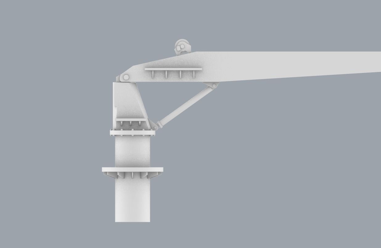 LNG Ships Deck Crane PM 3D print model_14