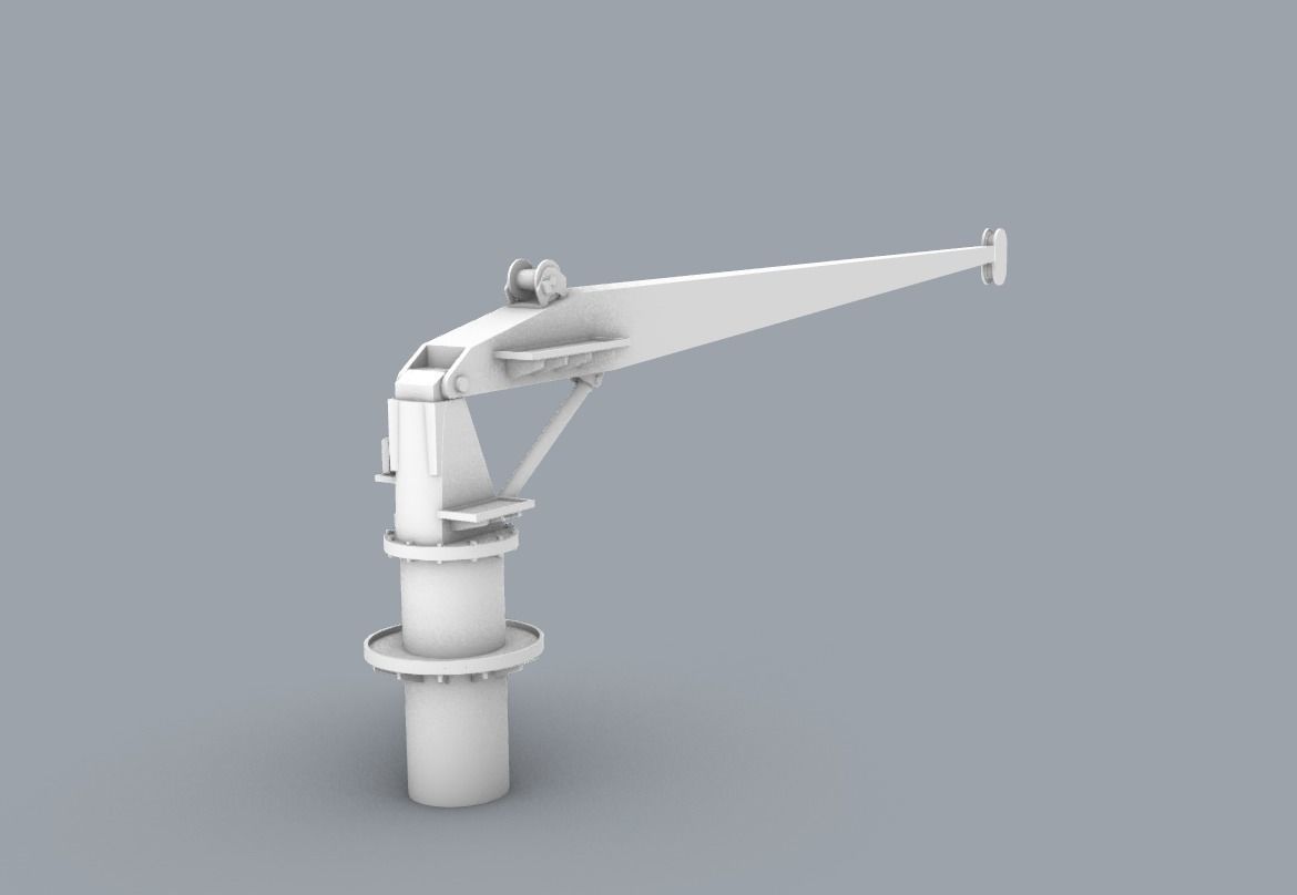 LNG Ships Deck Crane PM 3D print model_3