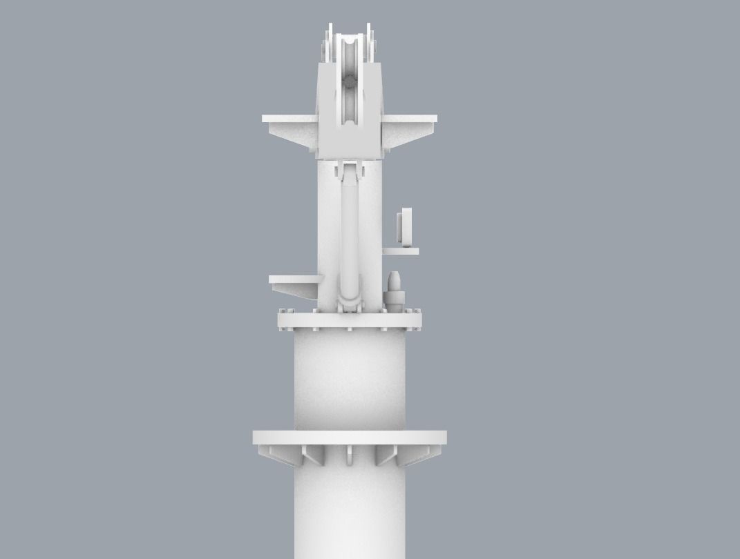 LNG Ships Deck Crane PM 3D print model_18