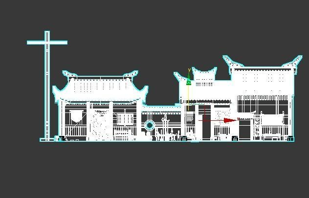 Cartoon  Oriental Architecture Eastern 3D model_3