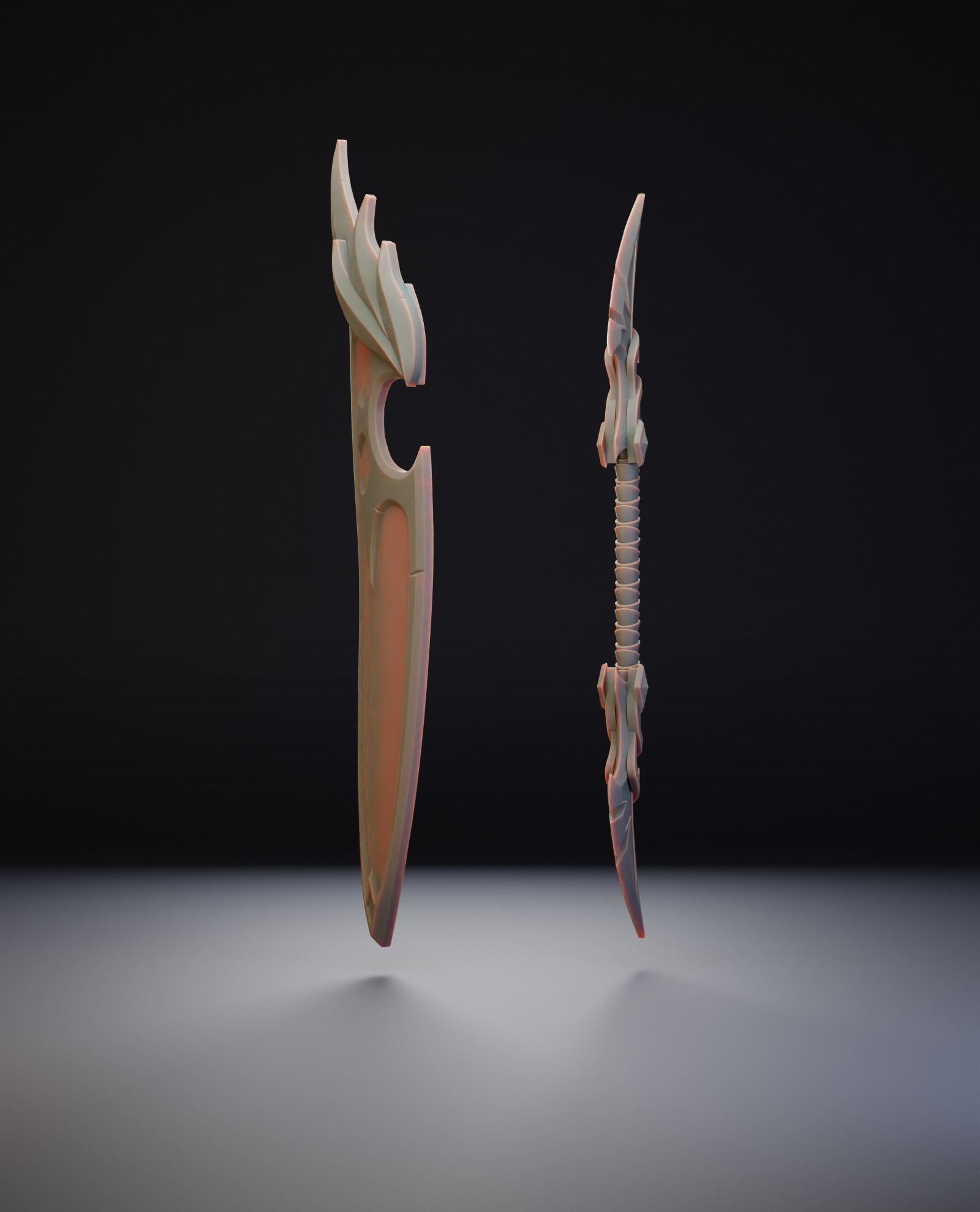 Blood Elf Guard Weapons - World of Warcraft 3D print model_2
