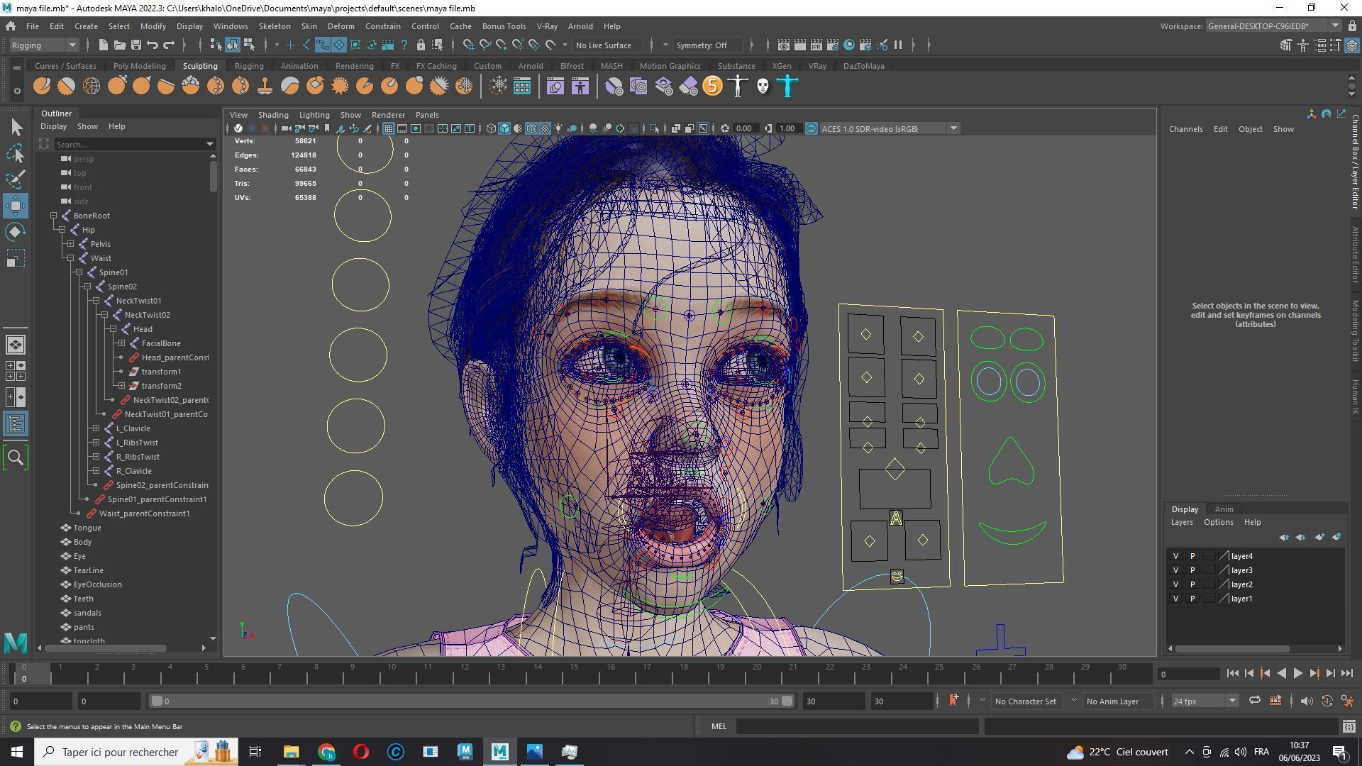Staicy -  Realistic Girl Low-poly 3D model_19