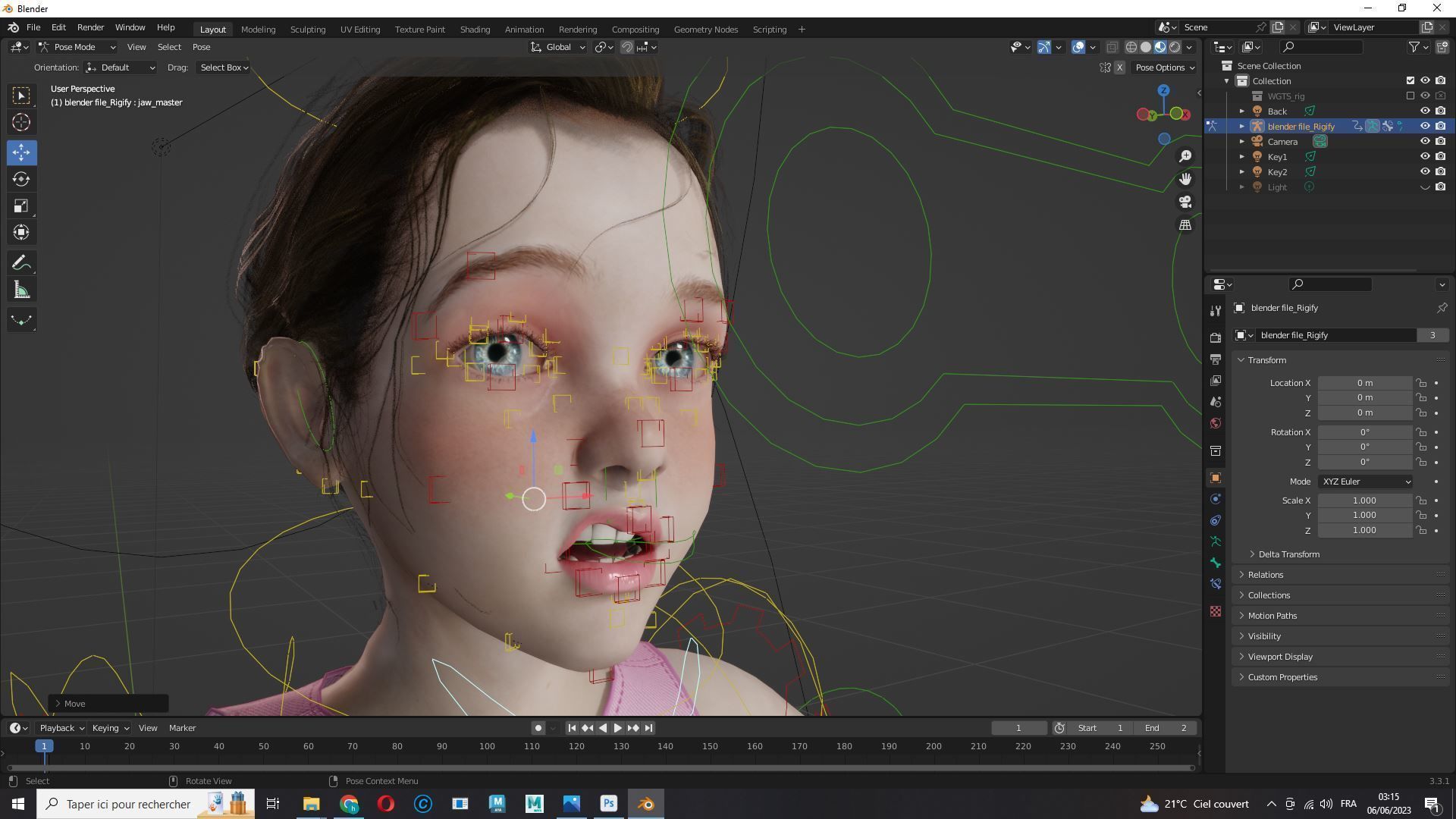 Staicy -  Realistic Girl Low-poly 3D model_16