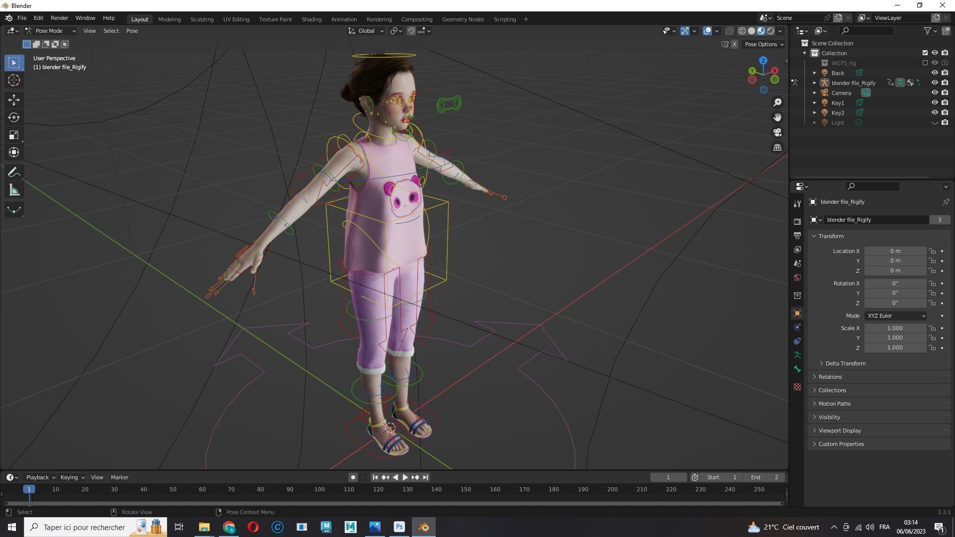 Staicy -  Realistic Girl Low-poly 3D model_15