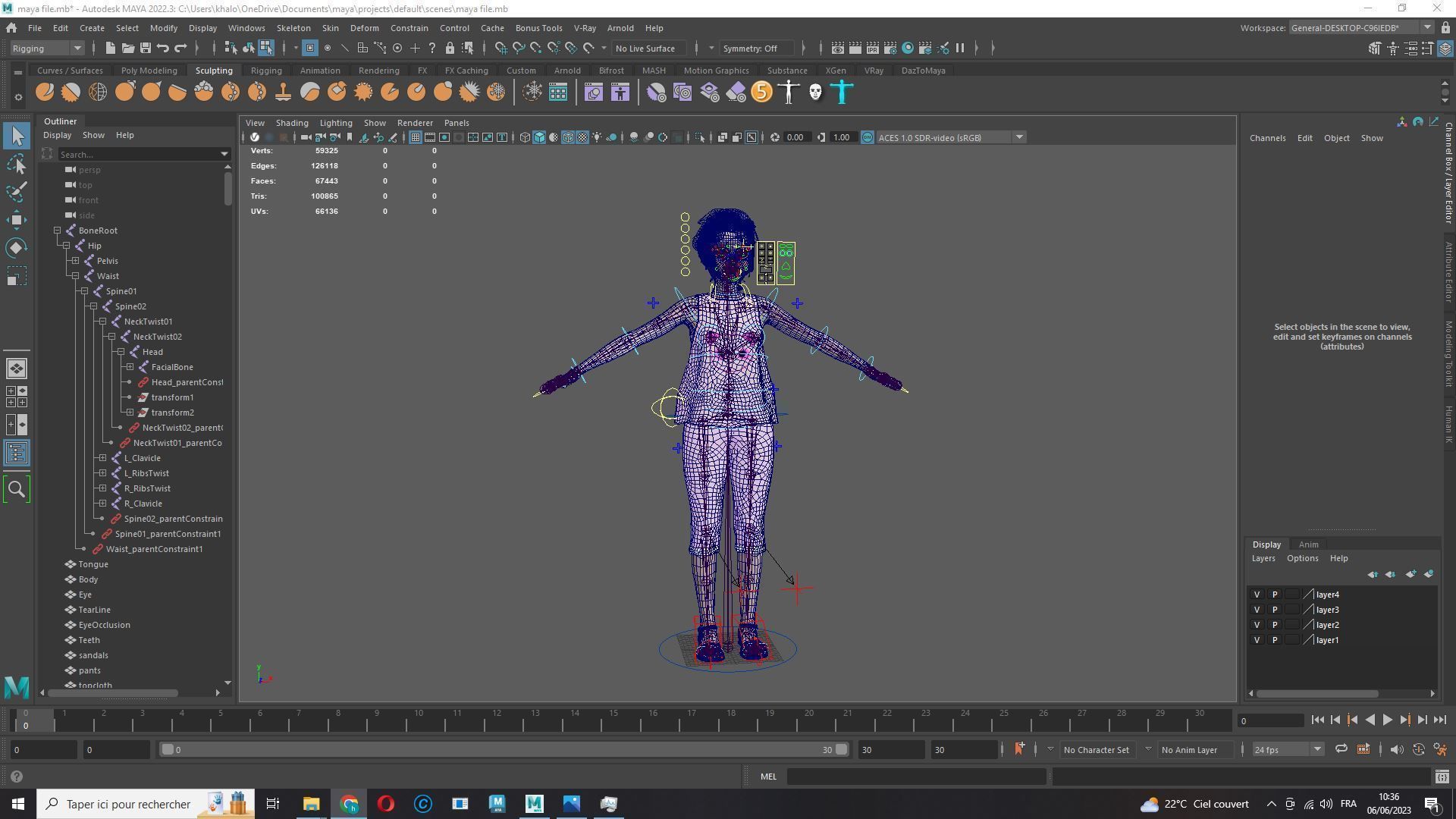 Staicy -  Realistic Girl Low-poly 3D model_18