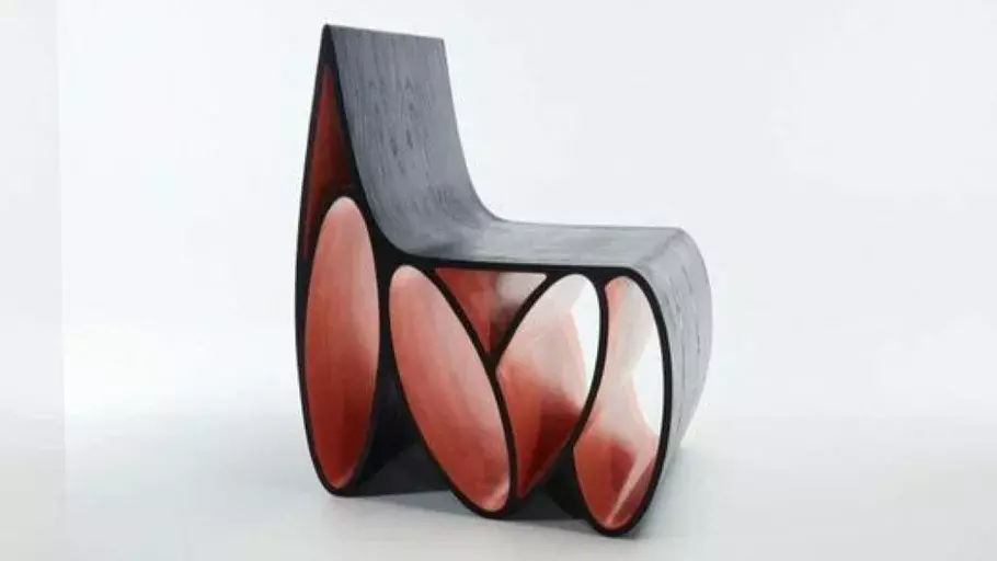 art deco chair 3D model_0