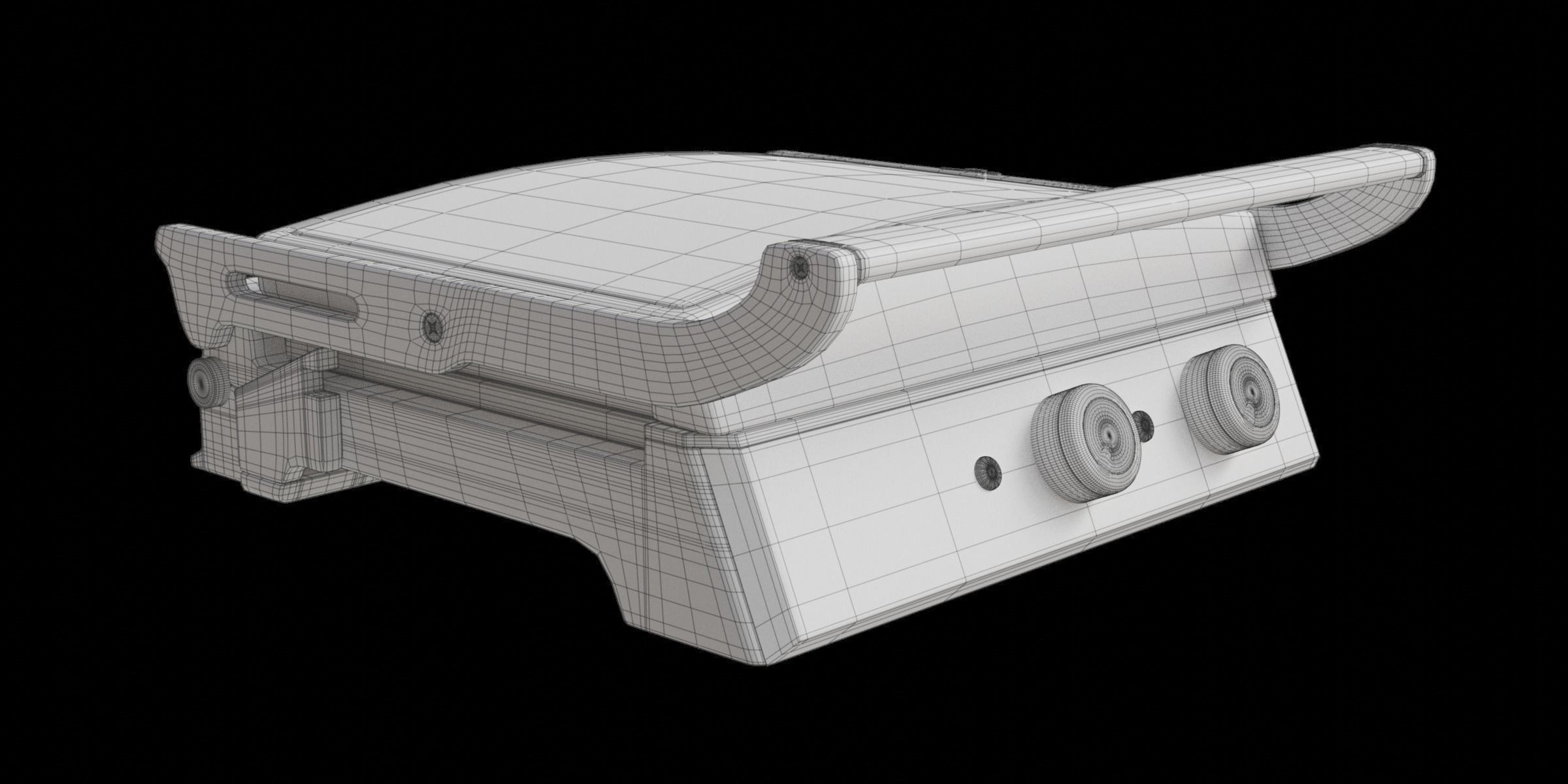 Electric Grill And Griddle 3D model_2