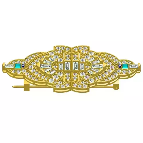 Antique Art Deco Vintage Style Diamond Brooch