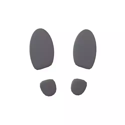 Shoe Print Symbol v1 001 Low-poly 3D model