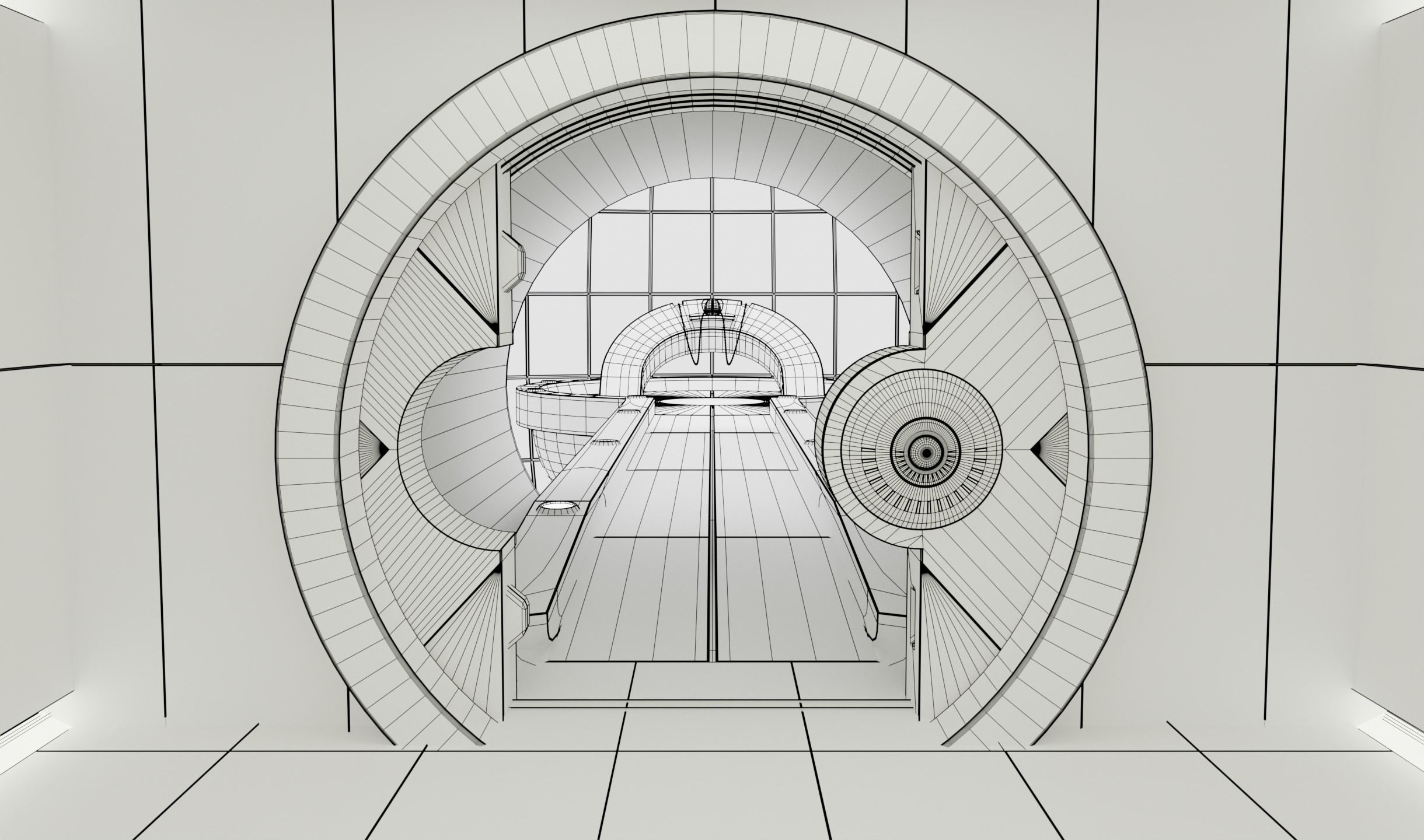 Marvels X-Men Sub-Basement - Corridor and Cerebro 3D model_2