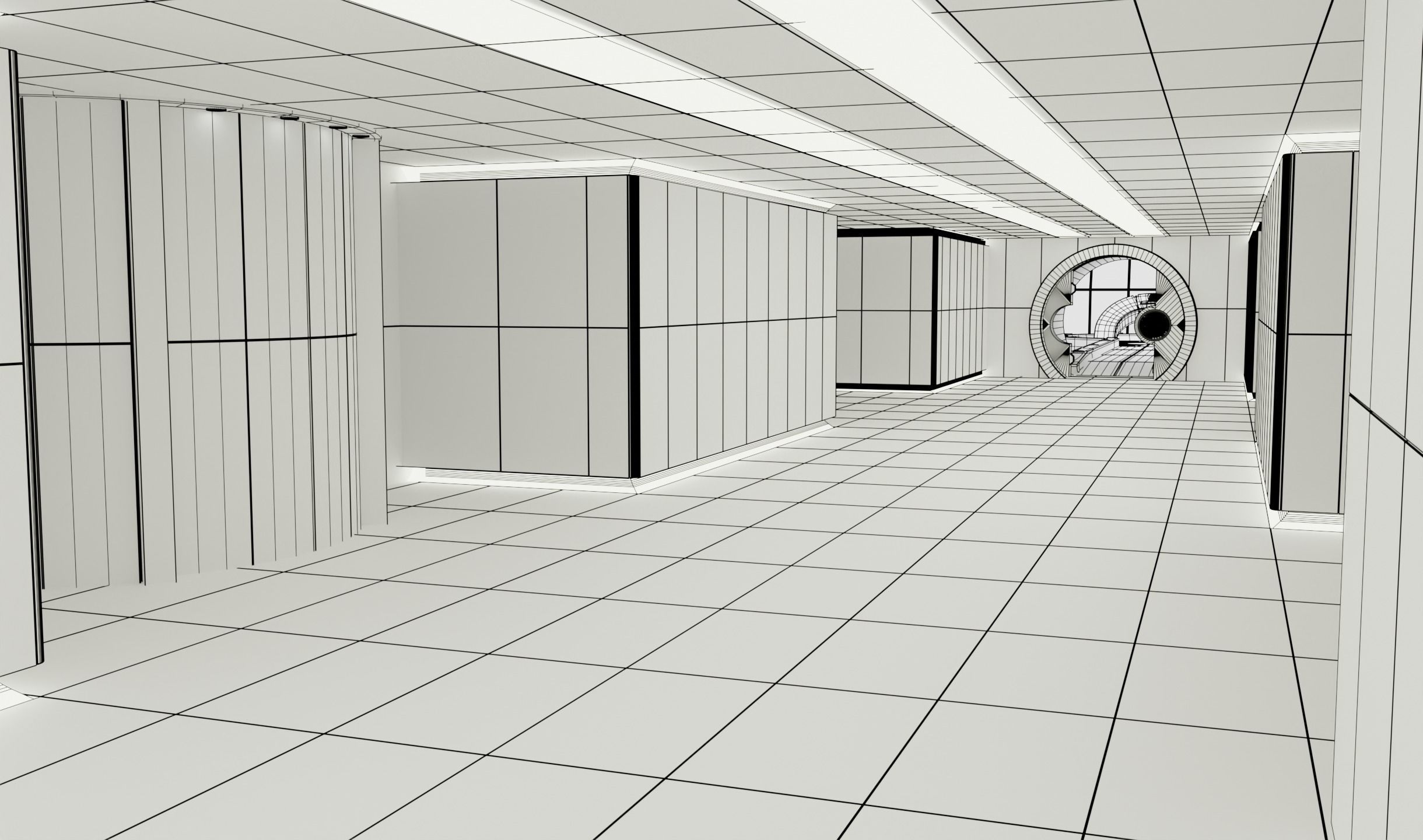 Marvels X-Men Sub-Basement - Corridor and Cerebro 3D model_7