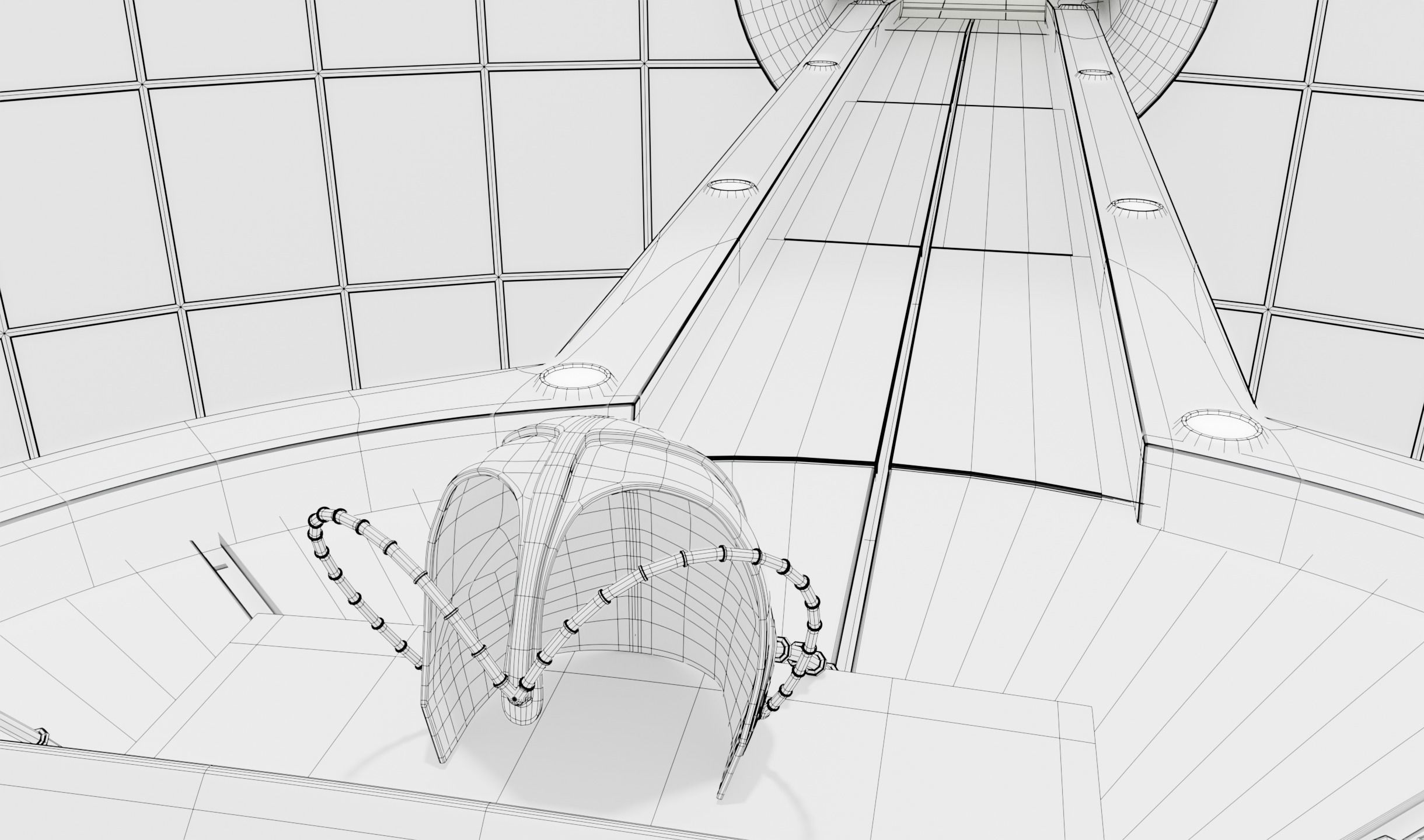 Marvels X-Men Sub-Basement - Corridor and Cerebro 3D model_4