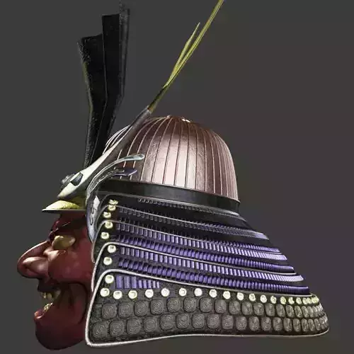 Oni Samurai Helmet 3D model