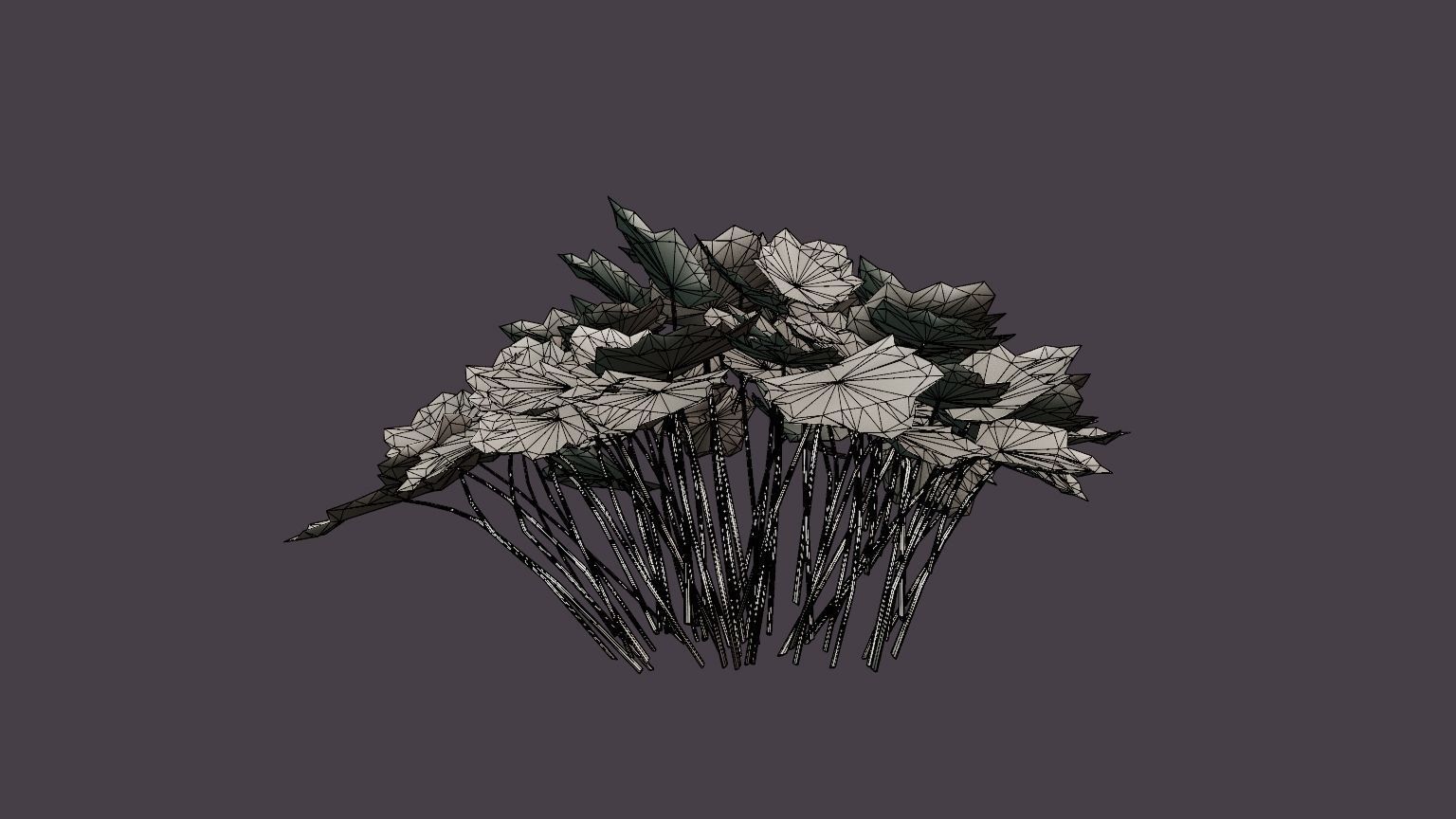 Palace Purple Coral Bells Low-poly 3D model_7