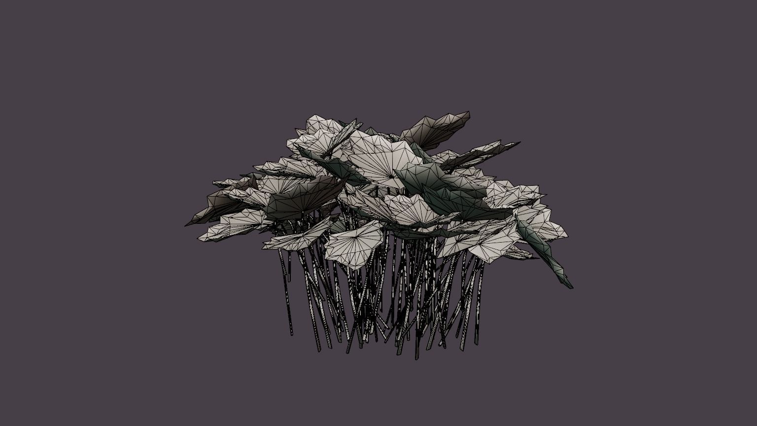 Palace Purple Coral Bells Low-poly 3D model_5