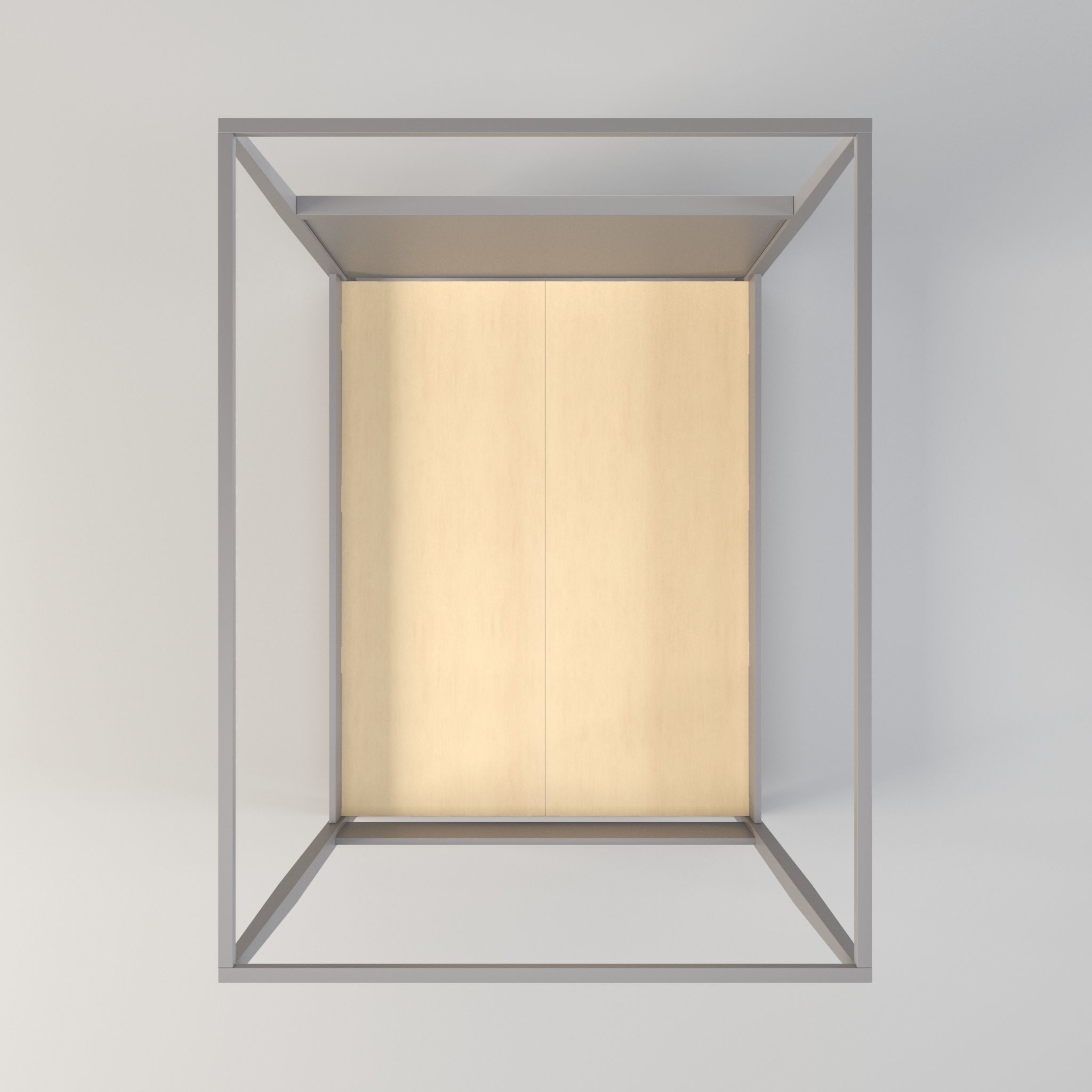 bed - canopy bed - four poster bed - queen bed Low-poly 3D model_5