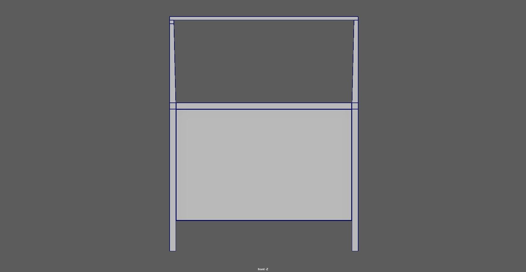 bed - canopy bed - four poster bed - queen bed Low-poly 3D model_10