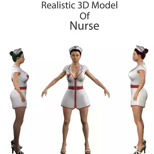 Nurse Samantha Low-poly 3D model
