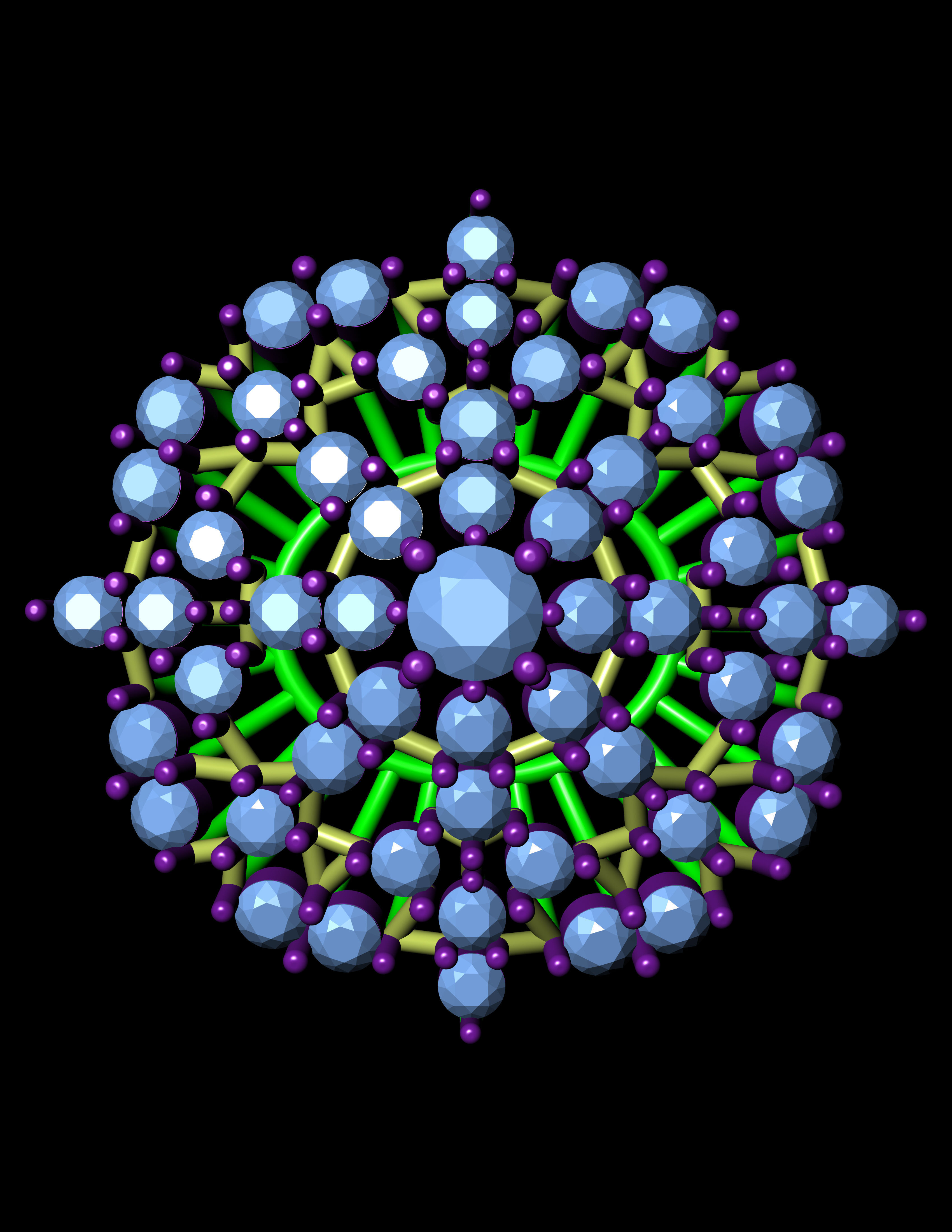 Diamond Pandent Set 3D print model 3D print model_4