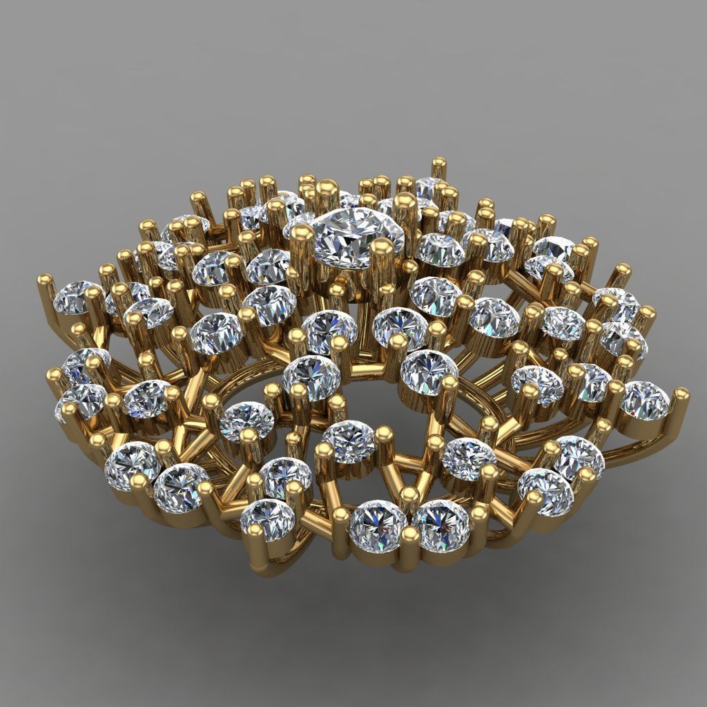 Diamond Pandent Set 3D print model 3D print model_1