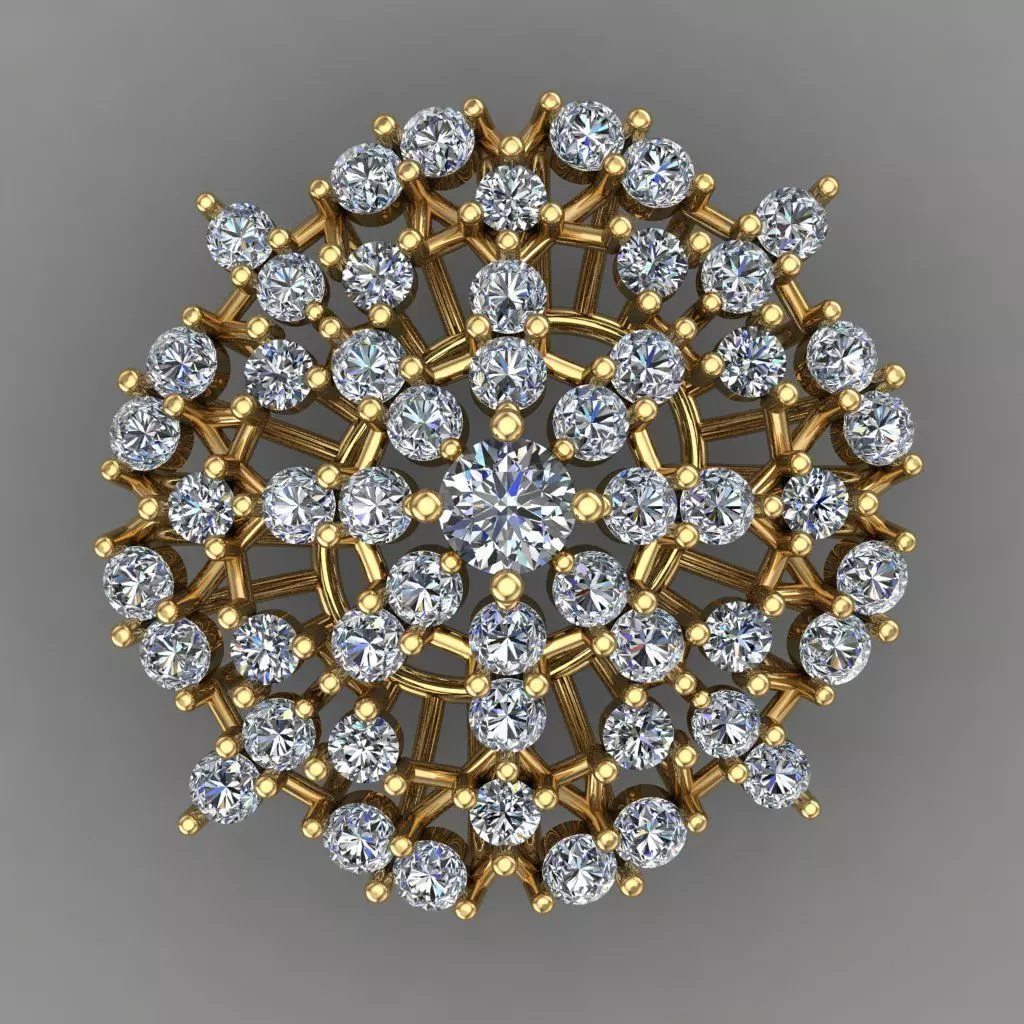 Diamond Pandent Set 3D print model 3D print model_0