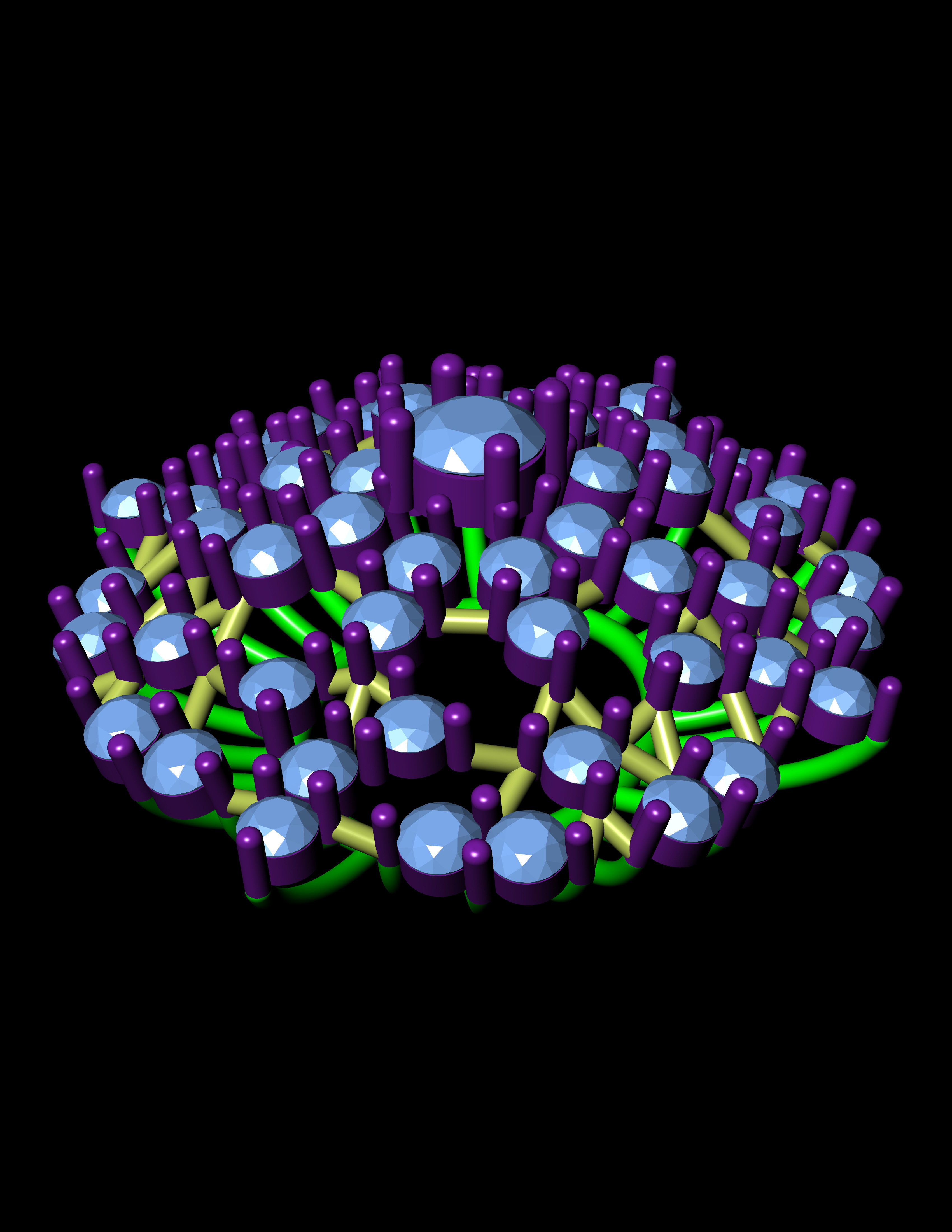 Diamond Pandent Set 3D print model 3D print model_5