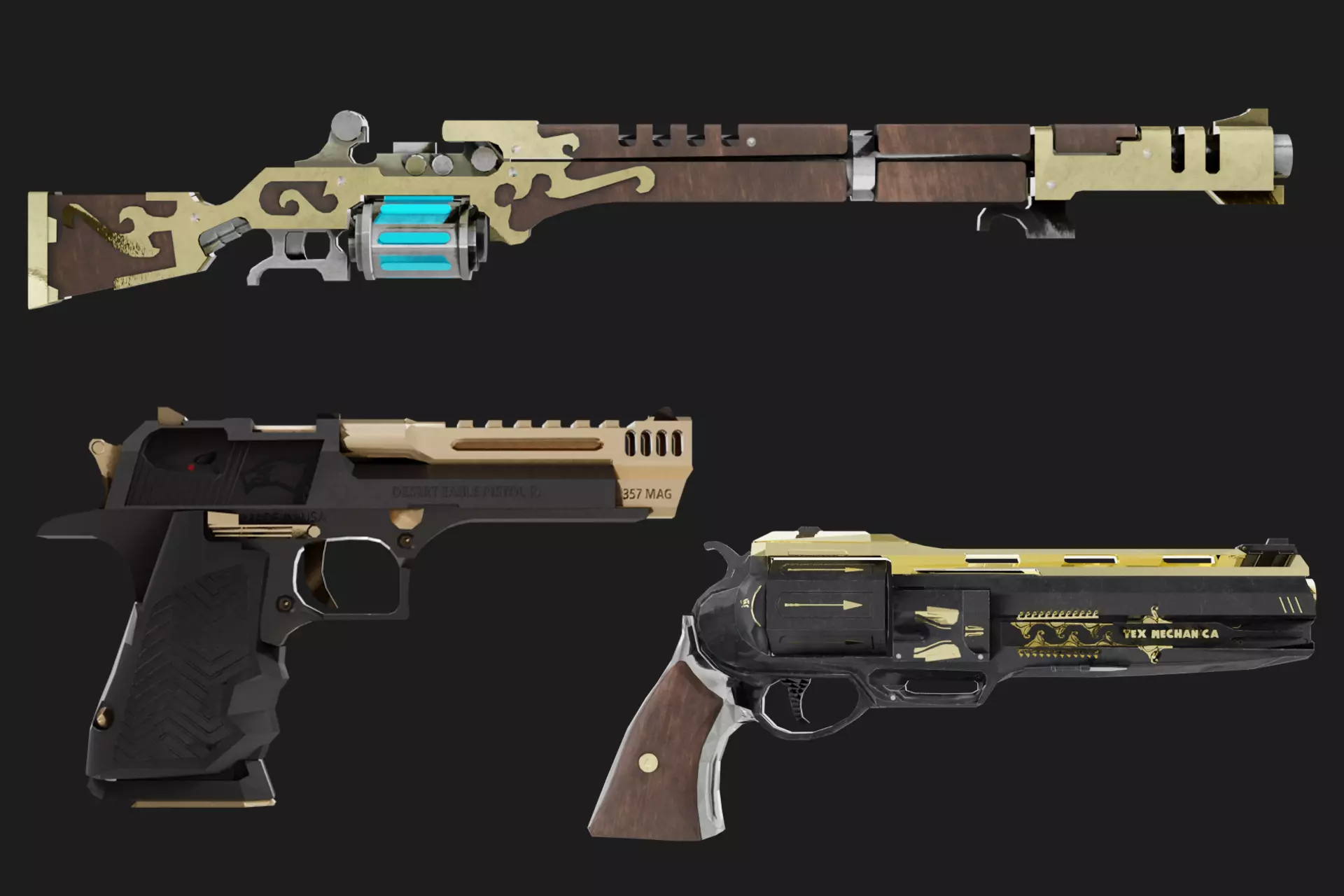 Premium Guns 3D Model Collection_0