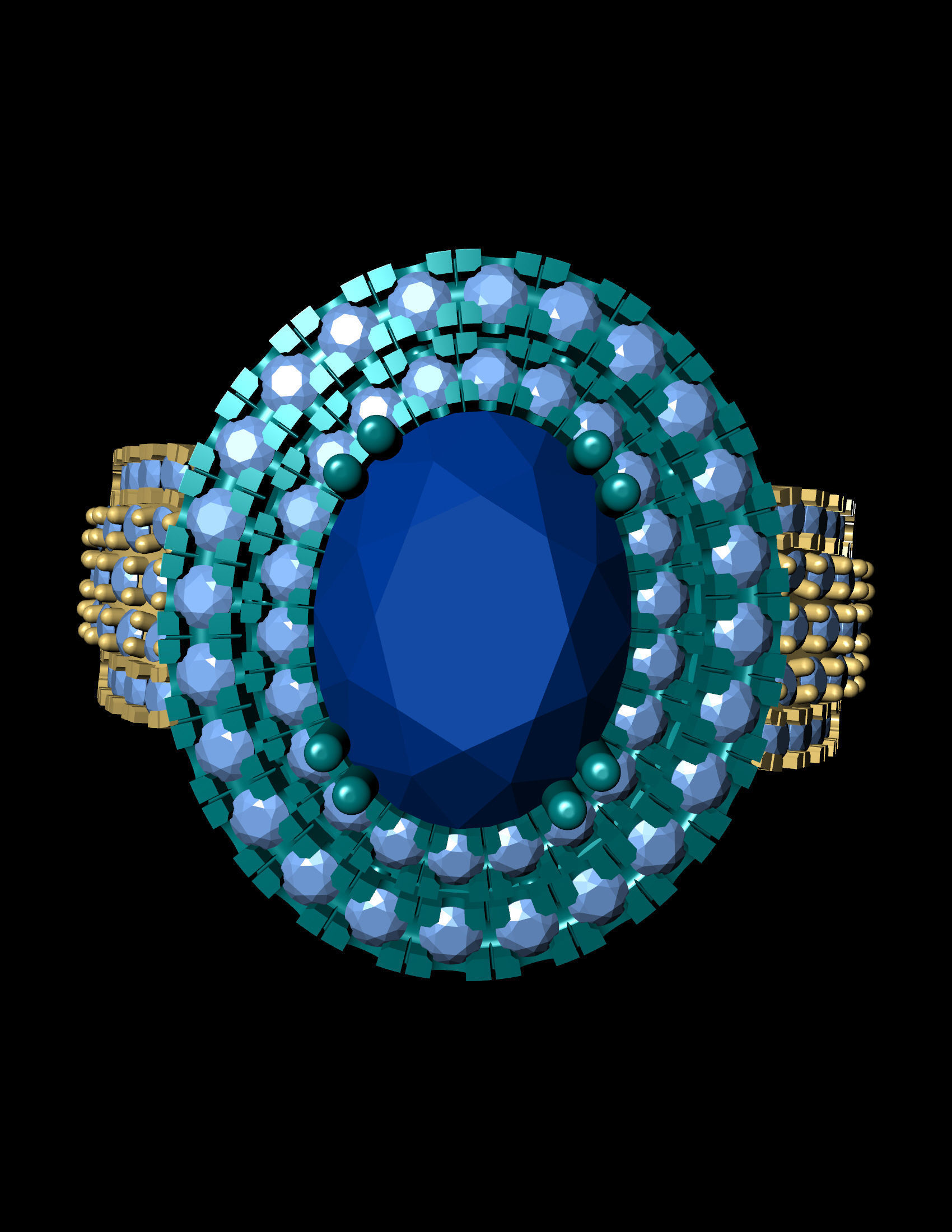 Ruby Diamond Ring Jewellery for Women 3D print model 3D print model_3