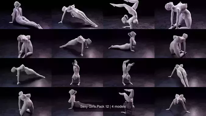 Sexy Girls Pack 12 3D Model Collection