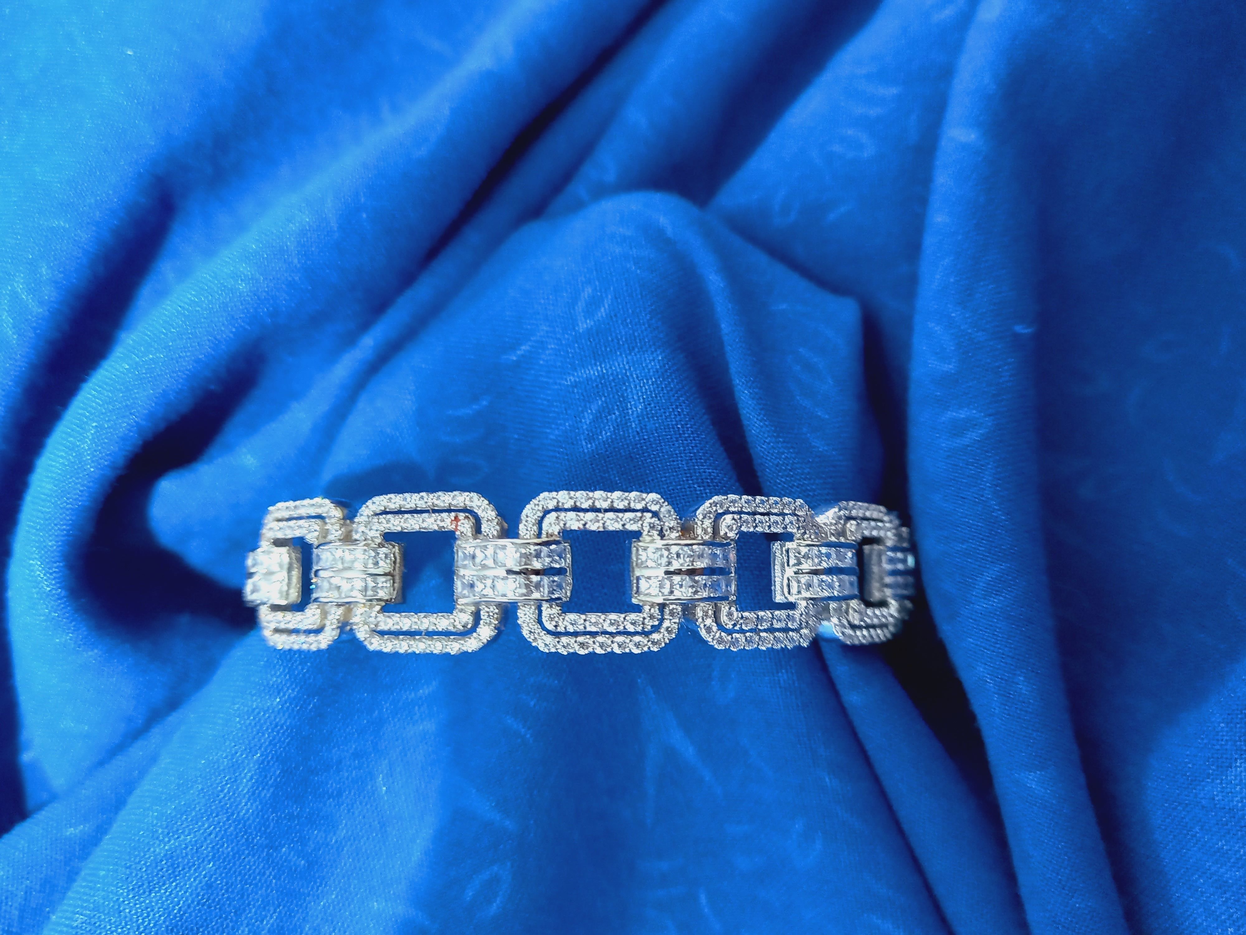 Diamond Breslet Jewellery for Women 3D print model 3D print model_13