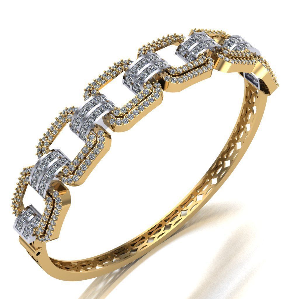 Diamond Breslet Jewellery for Women 3D print model 3D print model_5