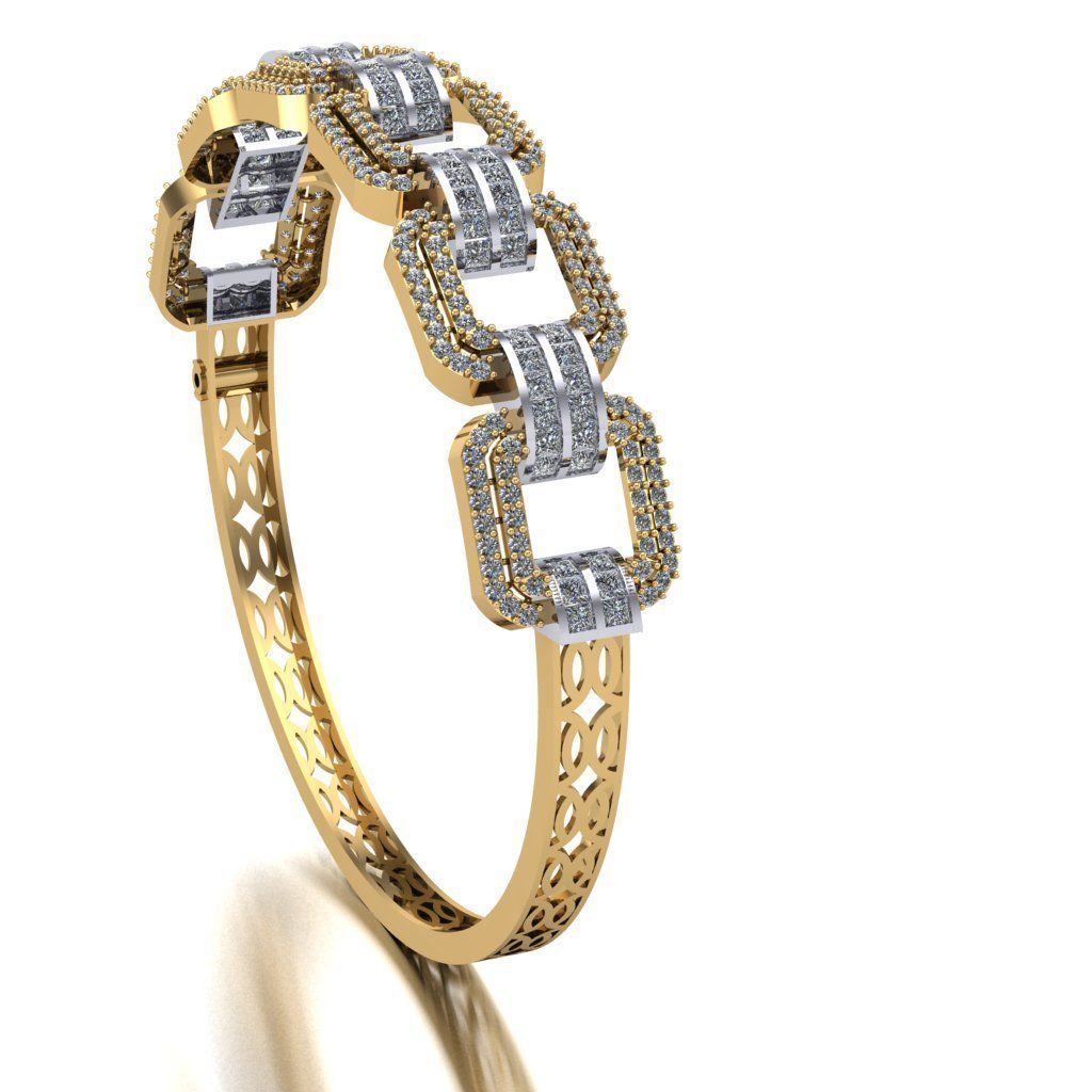 Diamond Breslet Jewellery for Women 3D print model 3D print model_6