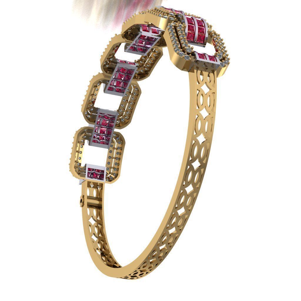 Diamond Breslet Jewellery for Women 3D print model 3D print model_3