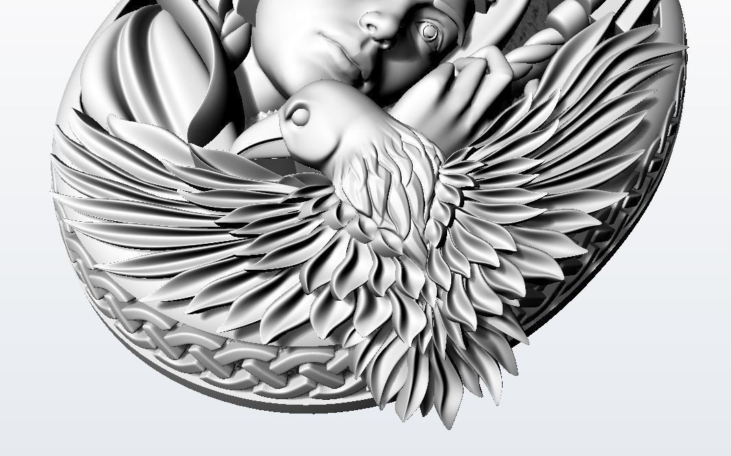 Valkyrie pendant 3D print model_14