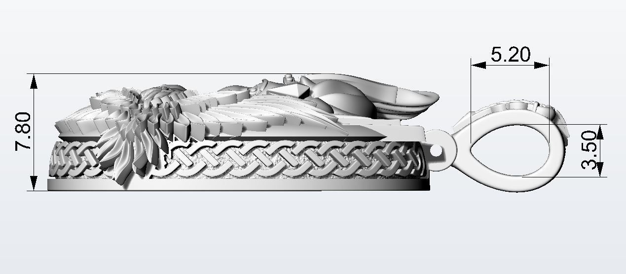 Valkyrie pendant 3D print model_11