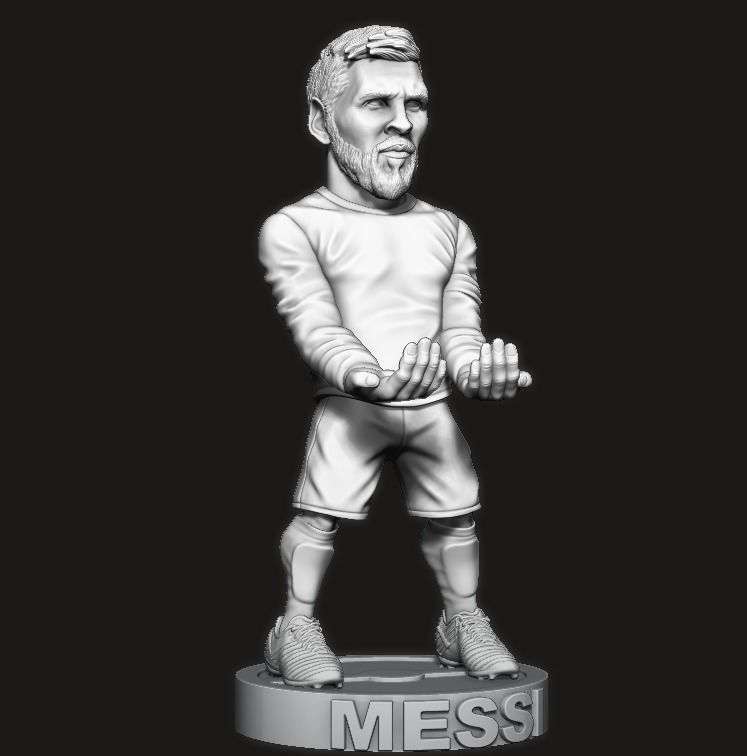 Messi joystick holder  3D print model_7