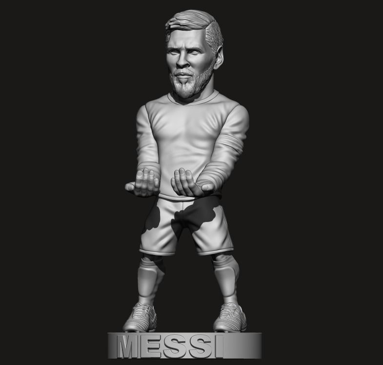Messi joystick holder  3D print model_6