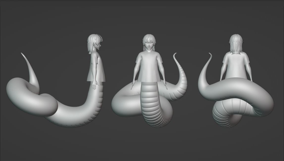3D ANIME SNAKE BOY VRCHAT AVATAR 3D model_4