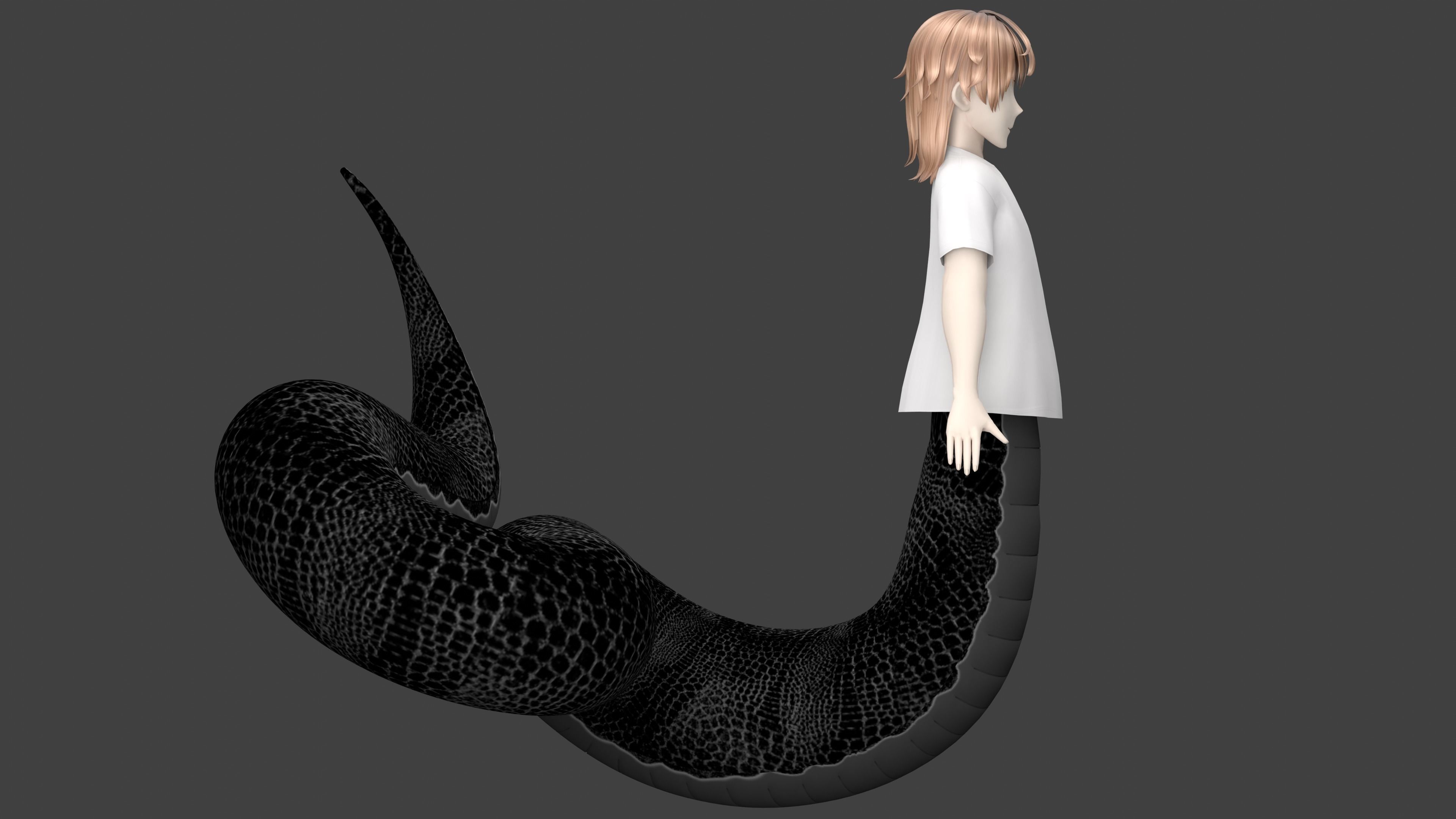 3D ANIME SNAKE BOY VRCHAT AVATAR 3D model_3