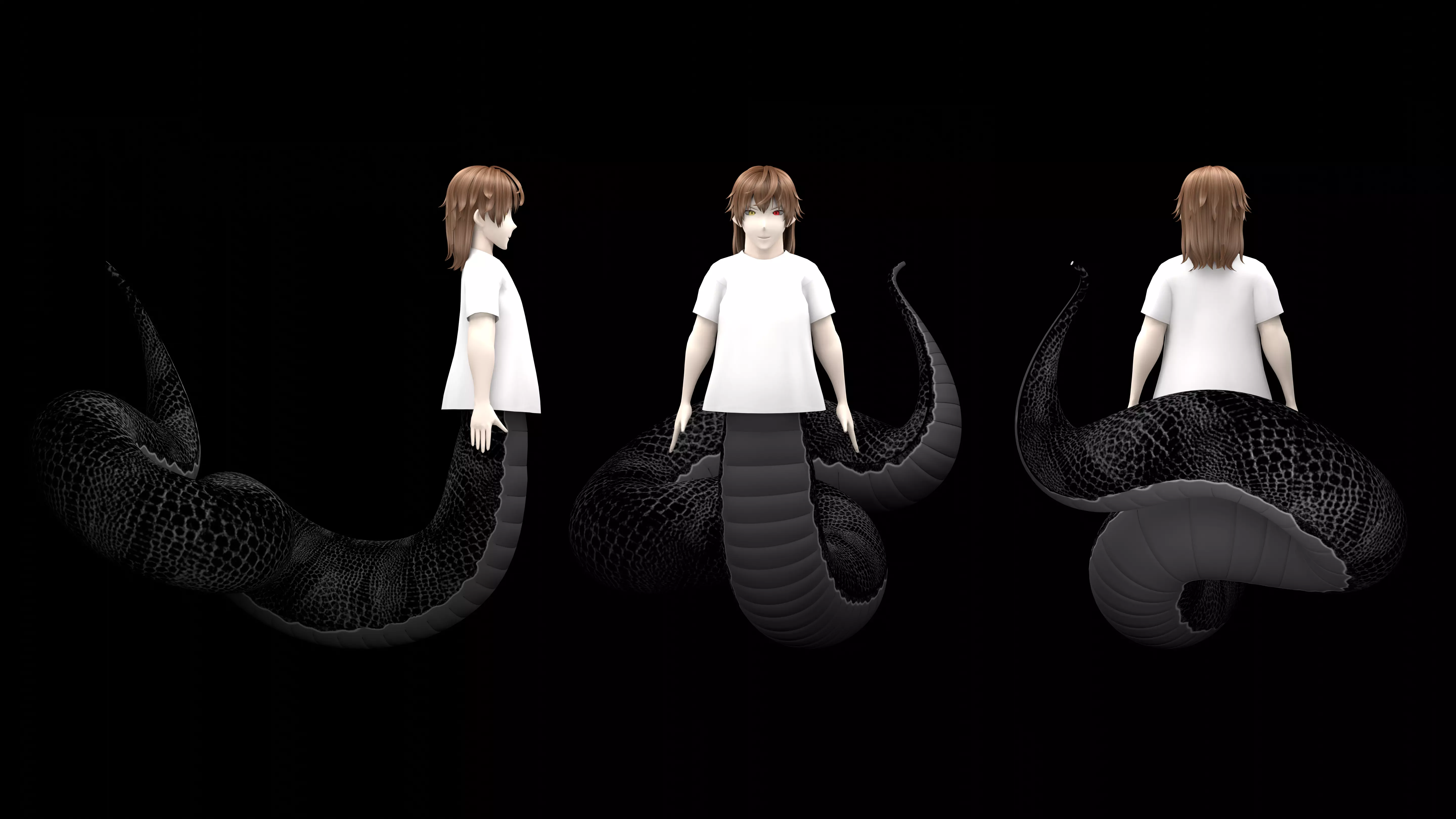 3D ANIME SNAKE BOY VRCHAT AVATAR 3D model_0