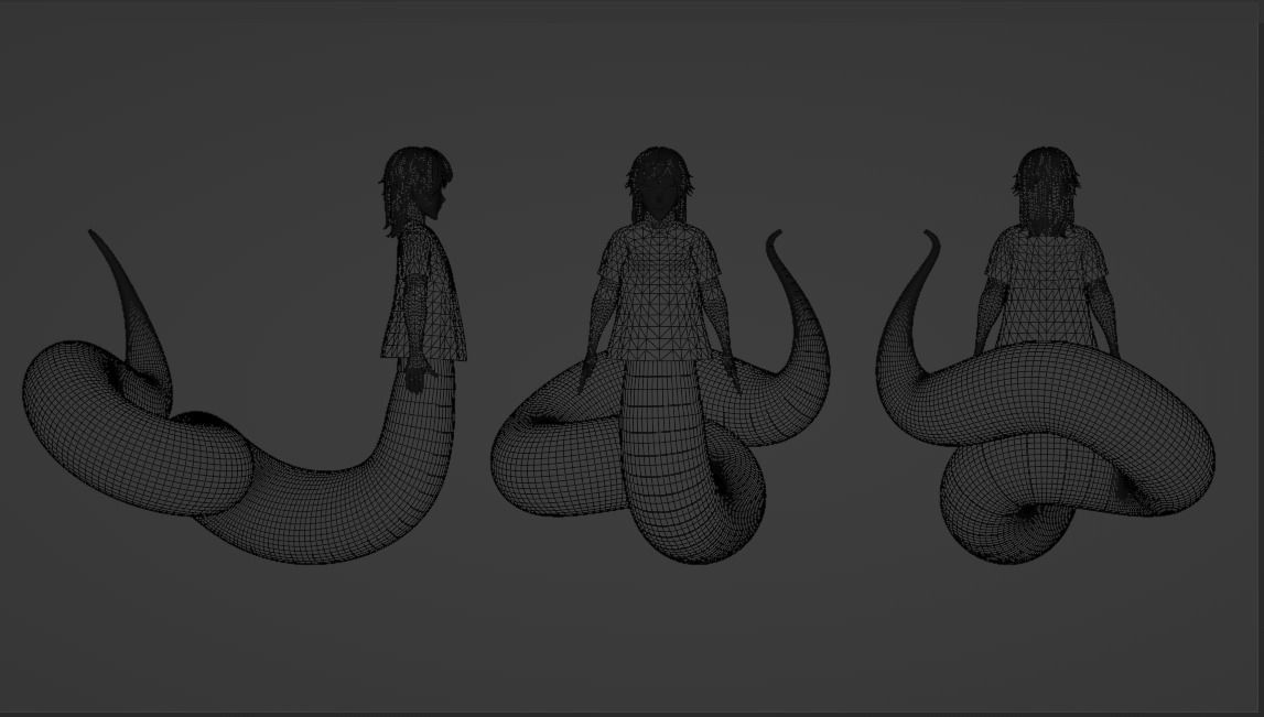 3D ANIME SNAKE BOY VRCHAT AVATAR 3D model_5