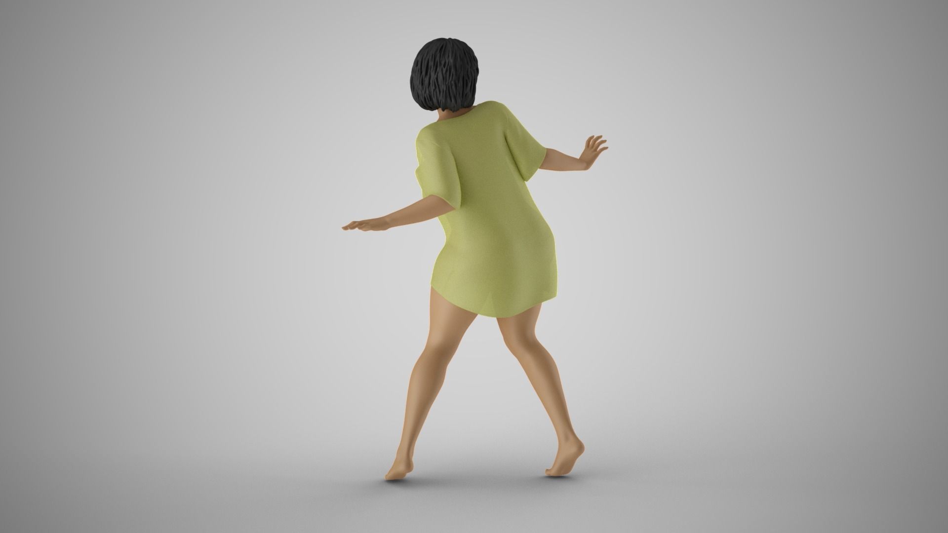 Startle Girl 3D print model_8
